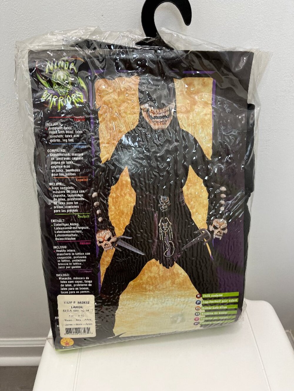 Ninja Warriors Kids Costumes Size Large For 8 - 10 Years New